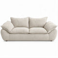 Divano lineare 2 posti color crema in poliestere, 180 x 95 x 88 cm
