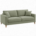 Divano 2 Posti Verde Salvia con Piedini in Legno Massello, 180 x 86 x 84 cm