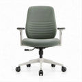 Sedia da ufficio girevole verde grigio chiaro con braccioli, 62 x 62 x 92-102 cm